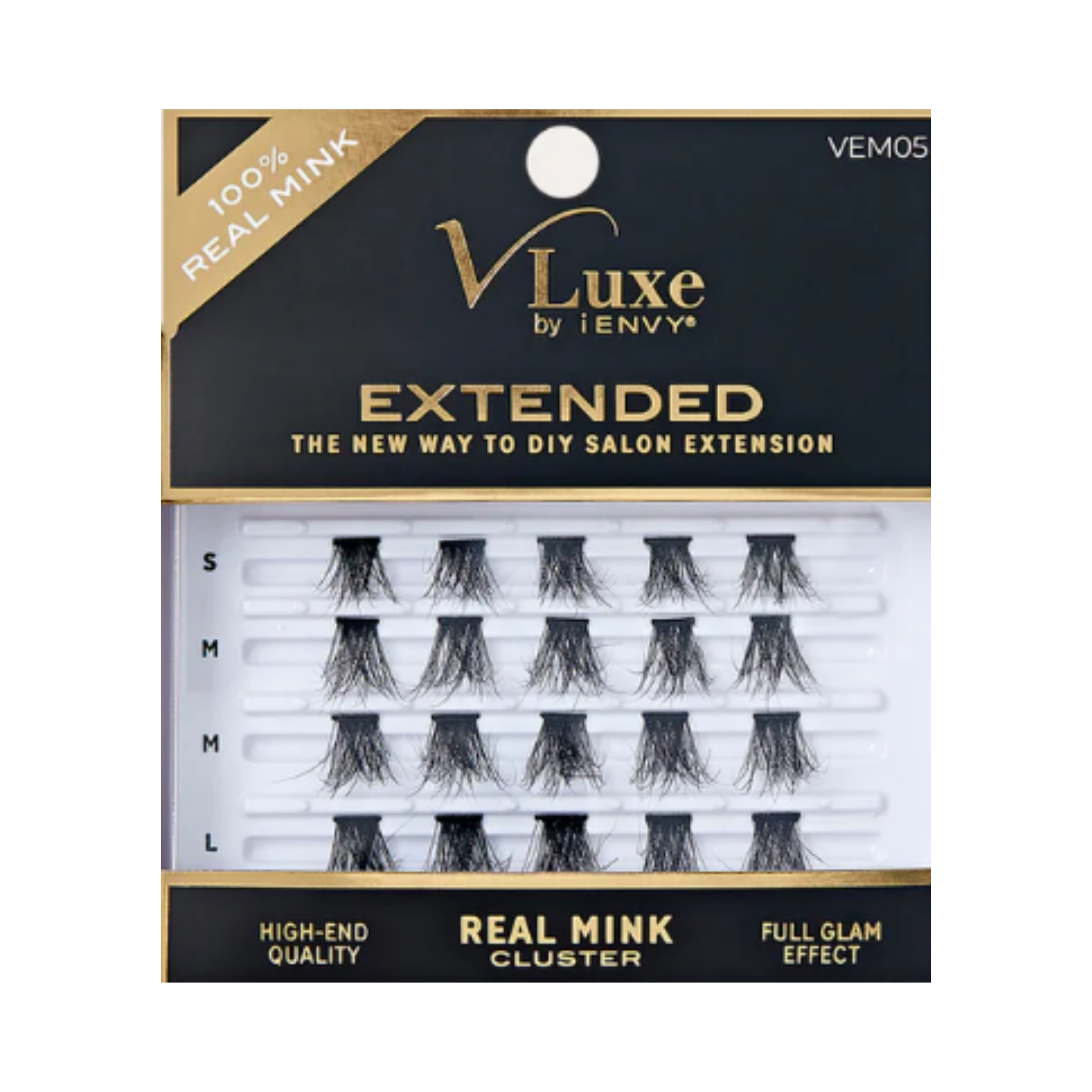 vem05 dramatic volume mink lash clusters for bold glam DIY lash extensions