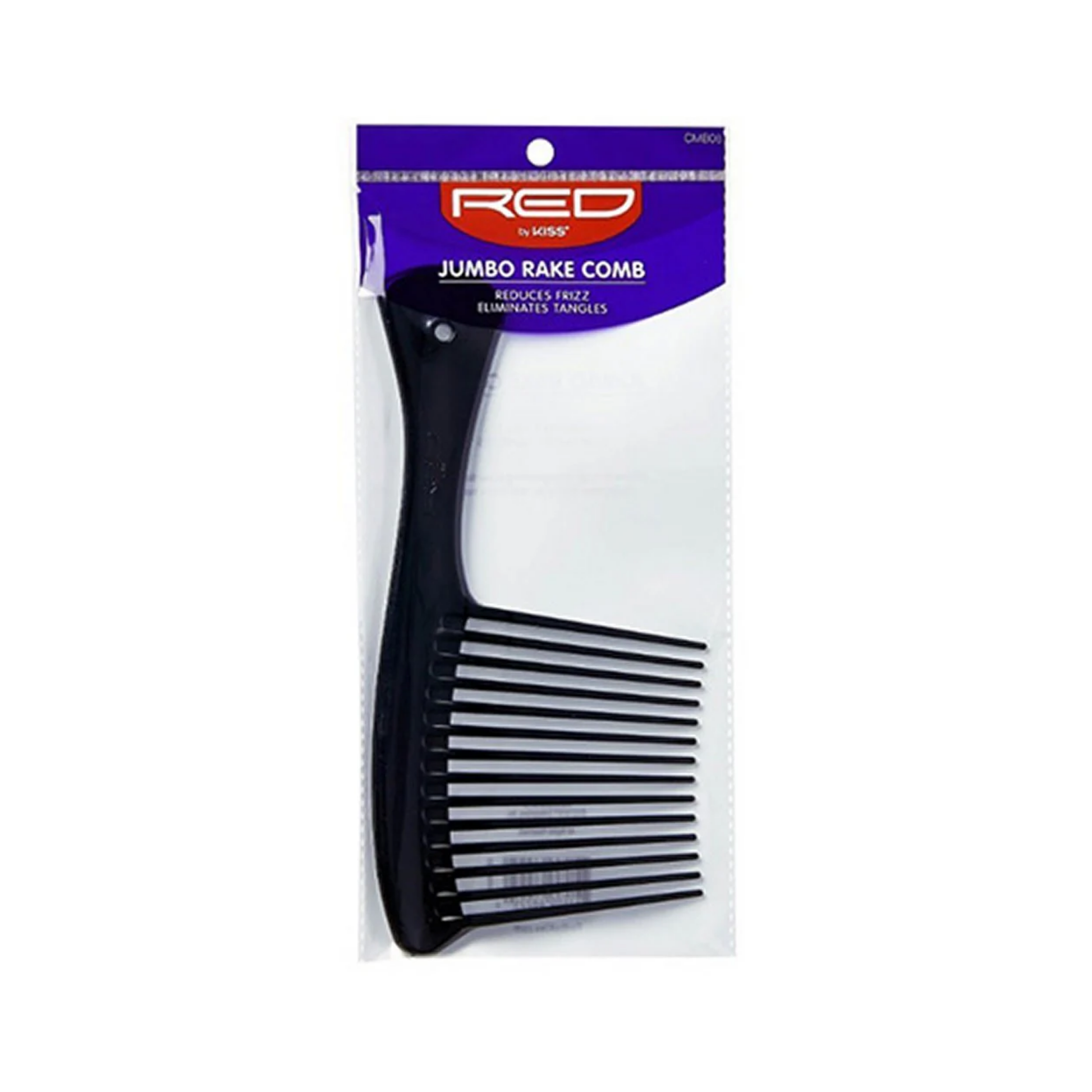 Red by kiss jumbo rake comb black cmb08 in retail pack