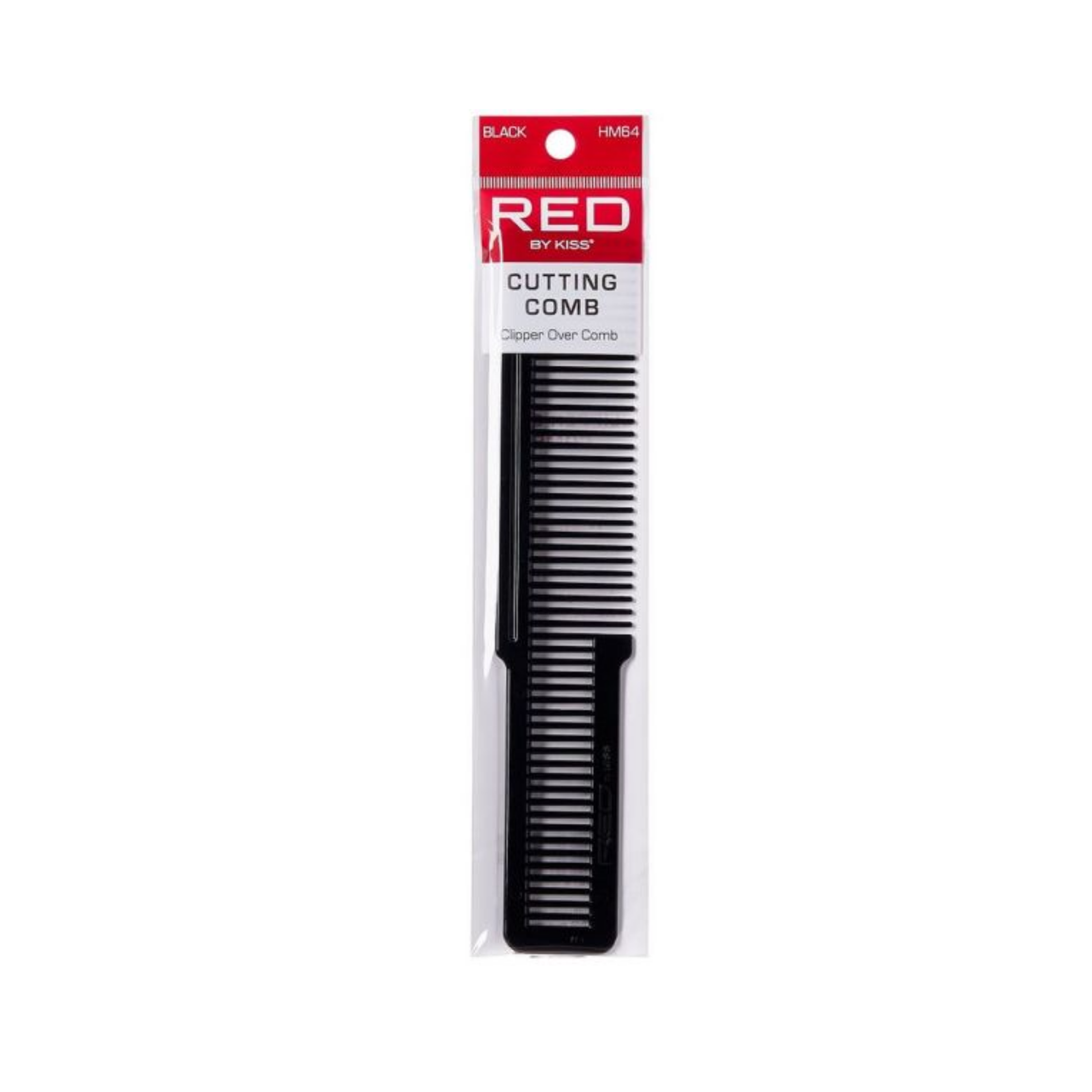 Black professional cutting comb HM64 by Red by Kiss for clipper cuts and flat-top styling