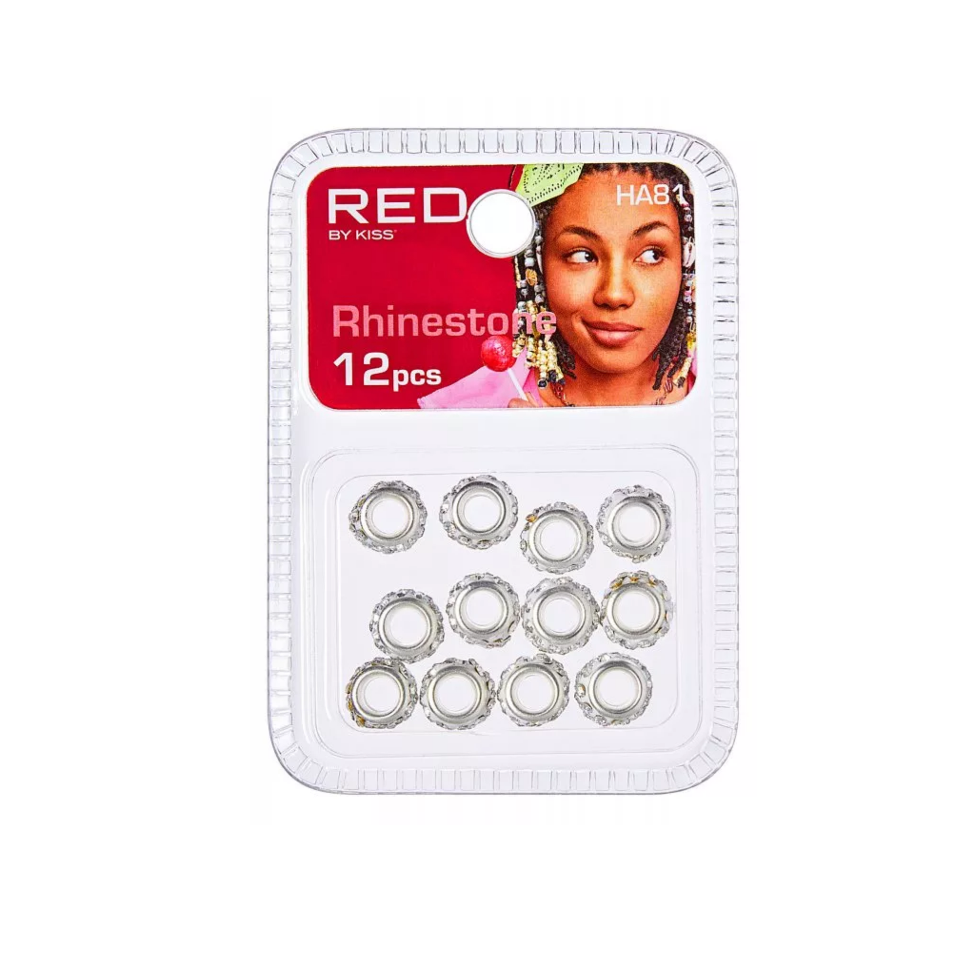 Rhinestone hair beads 12 pcs – durable, easy-thread beads for braids, twists, locs, and DIY accessories