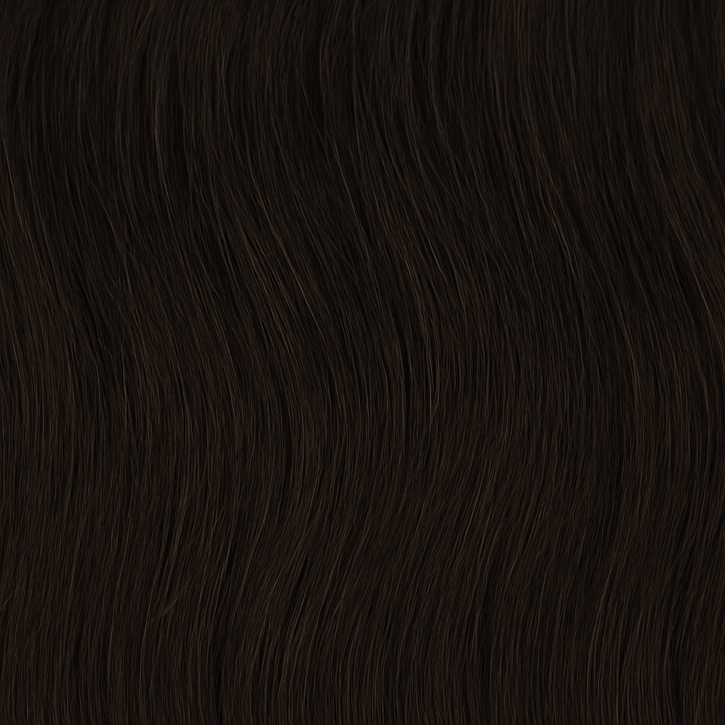 Medium length ripple wave drawstring ponytail in natural dark brown color 2
