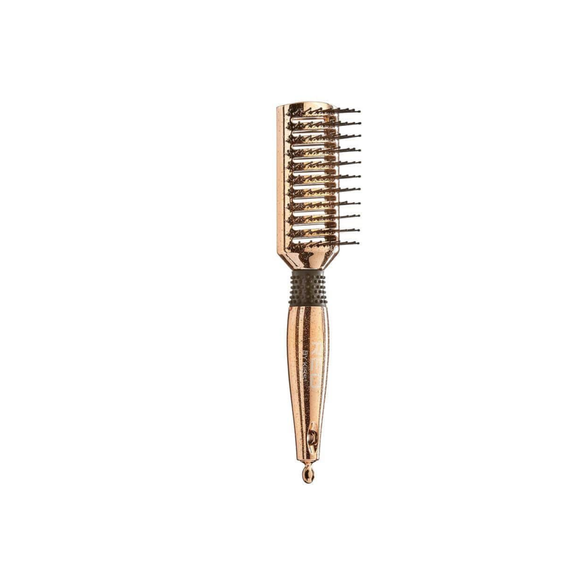 Rose gold vent styling brush chrome finish anti slip handle