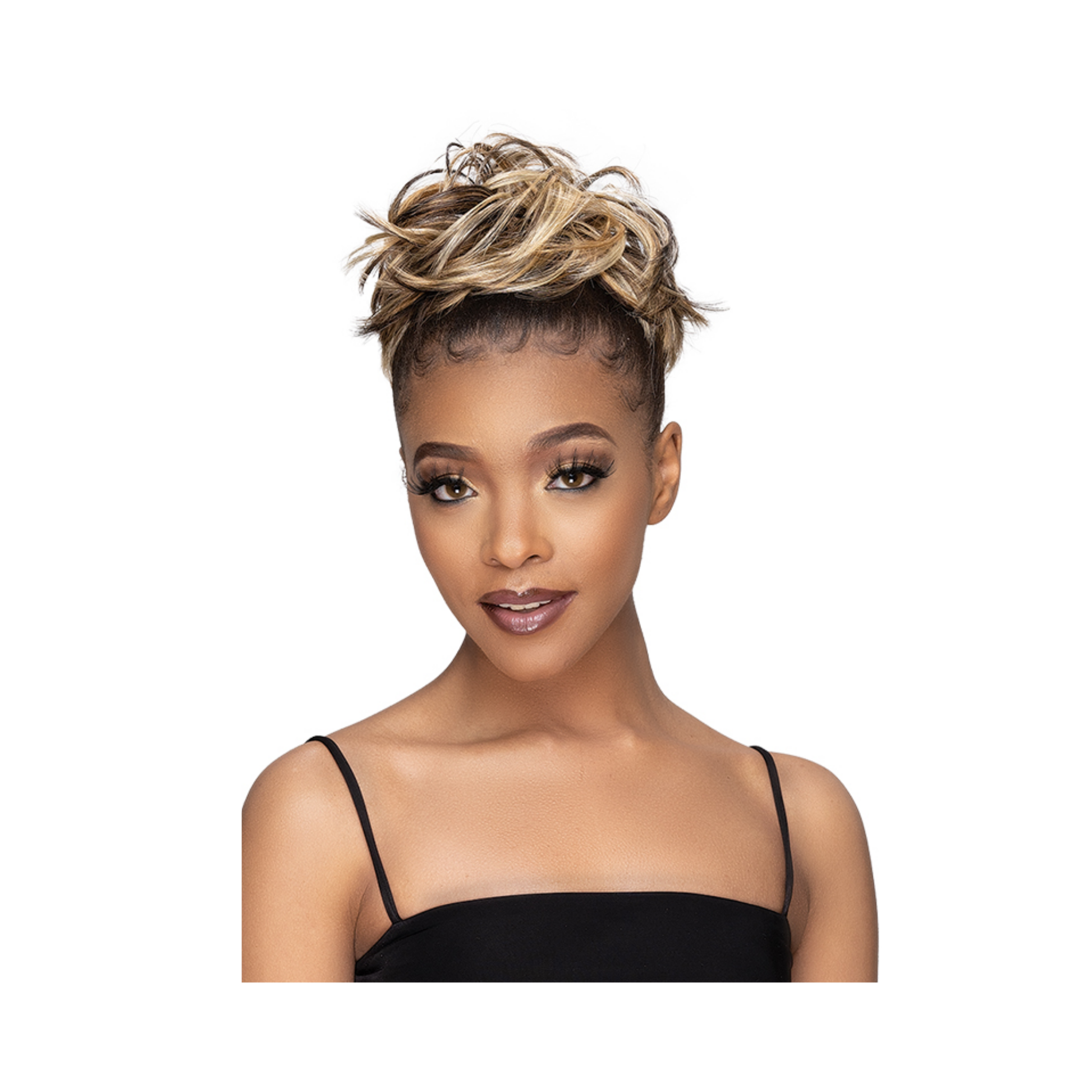 Scrunch bun human hair hairpiece retro updo elastic band for messy bun styles