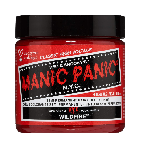 Fiery red-orange semi-permanent hair dye 4oz for bold, vibrant color.
