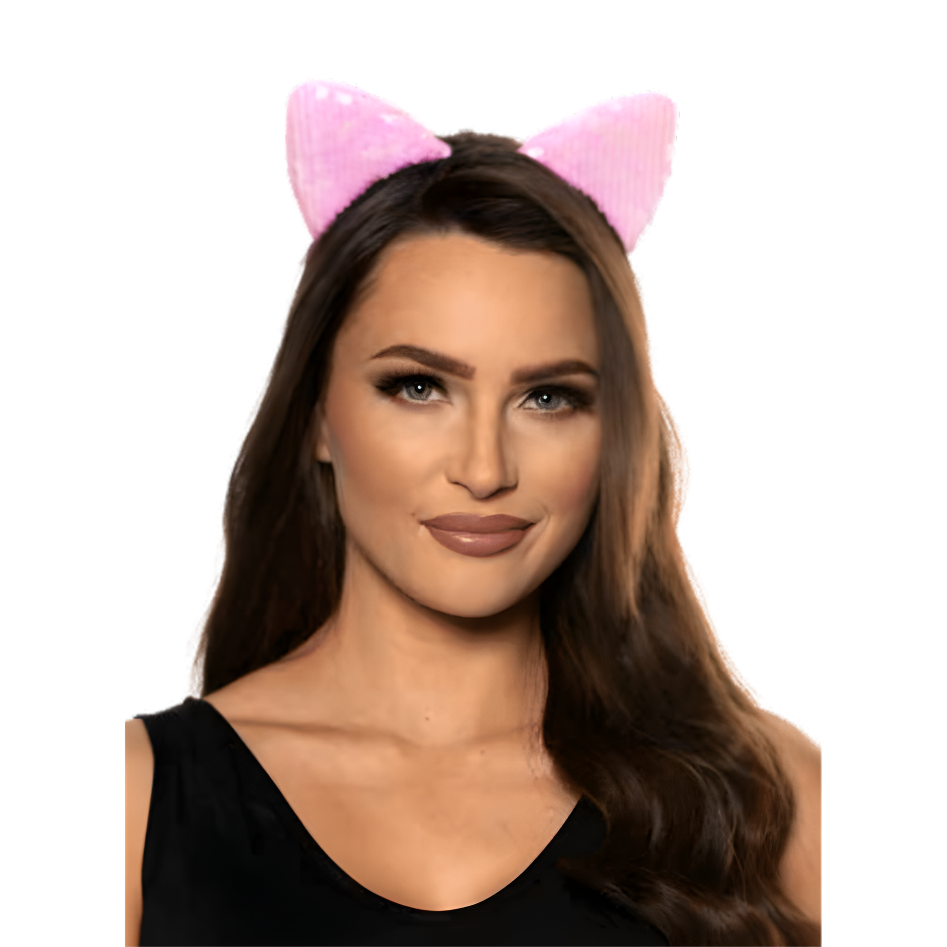Pink Sequin Cat Ears