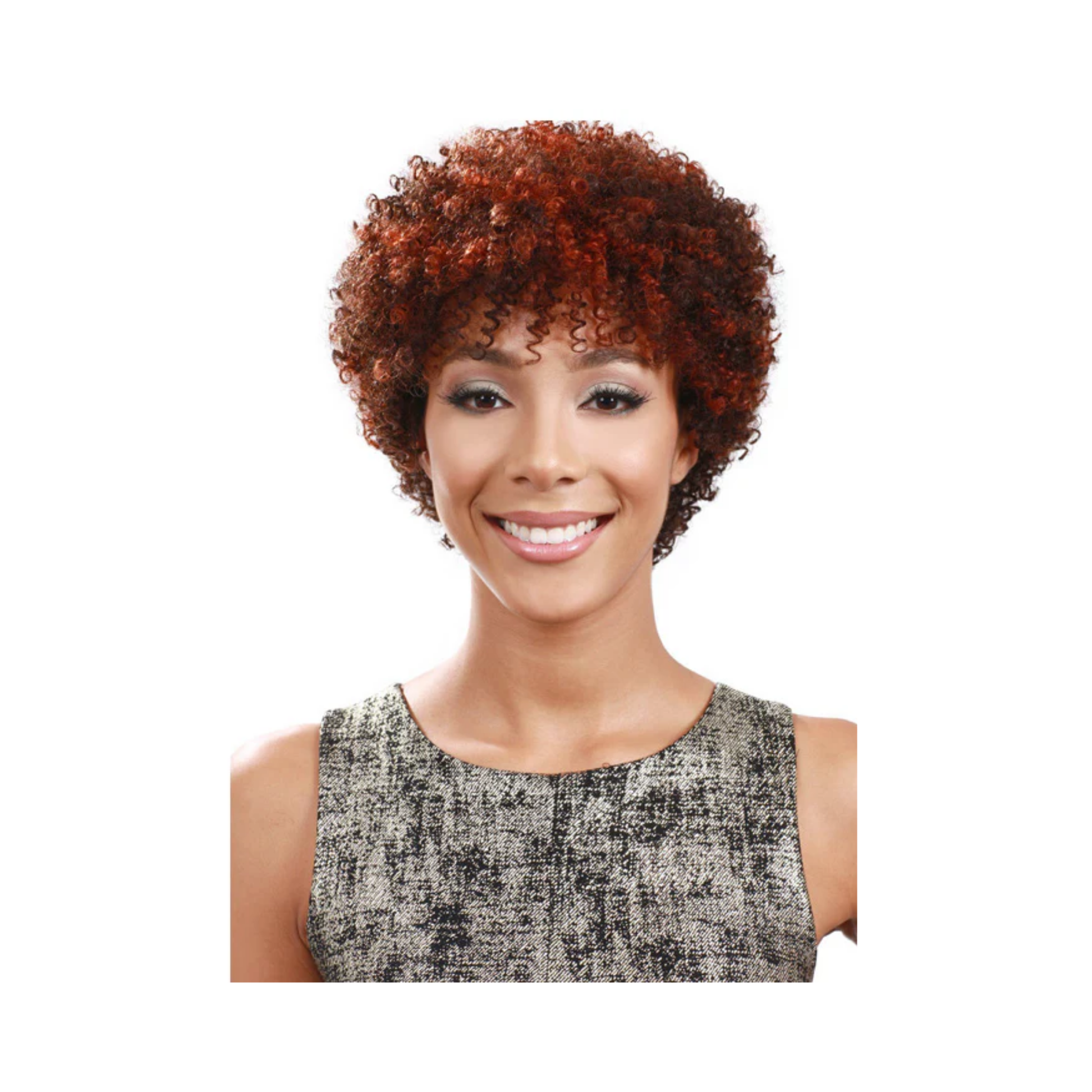 Short curly bob human hair wig with natural texture, soft curls, and lightweight comfortable fit