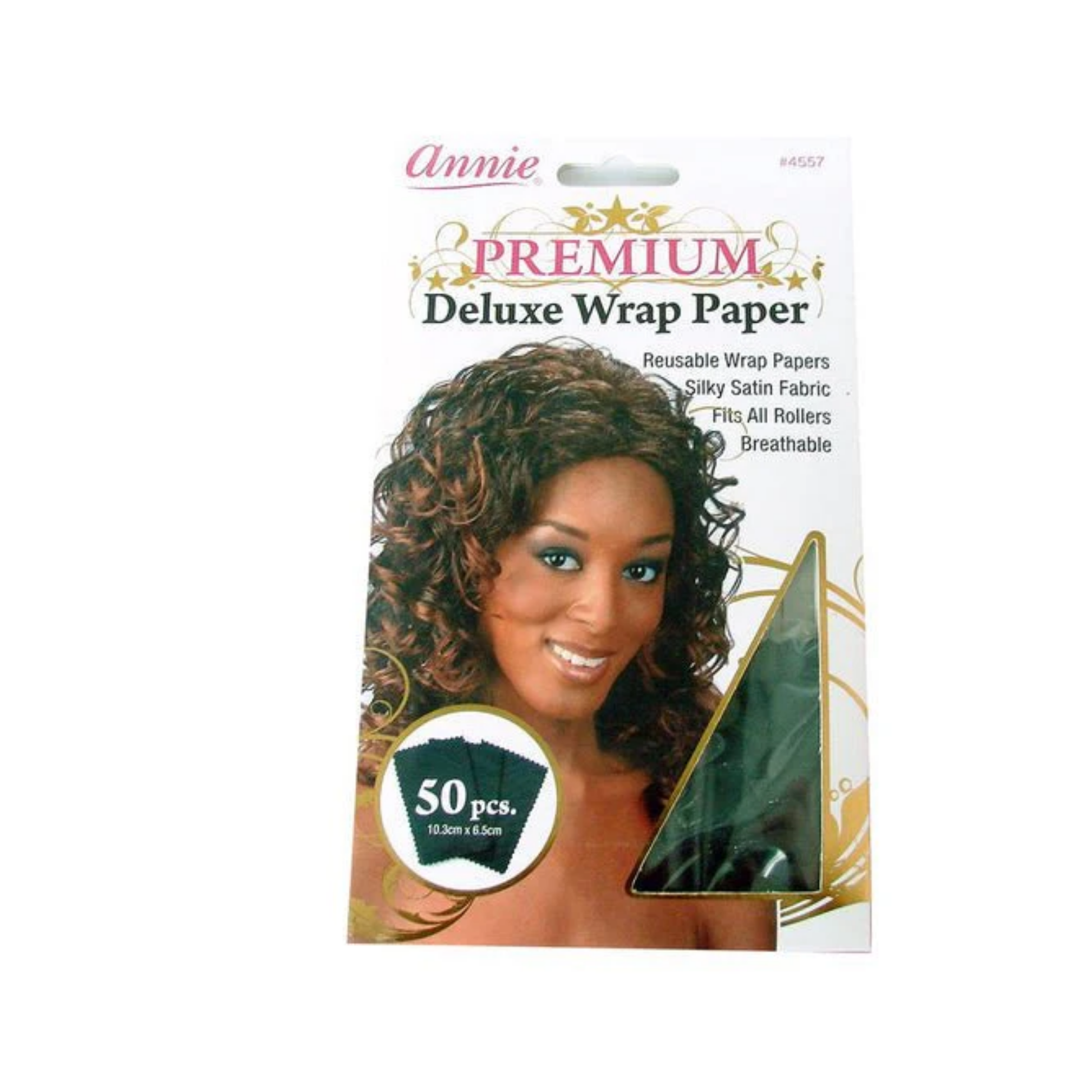 Silky satin hair wrap papers 50-pack for roller sets and protective styling