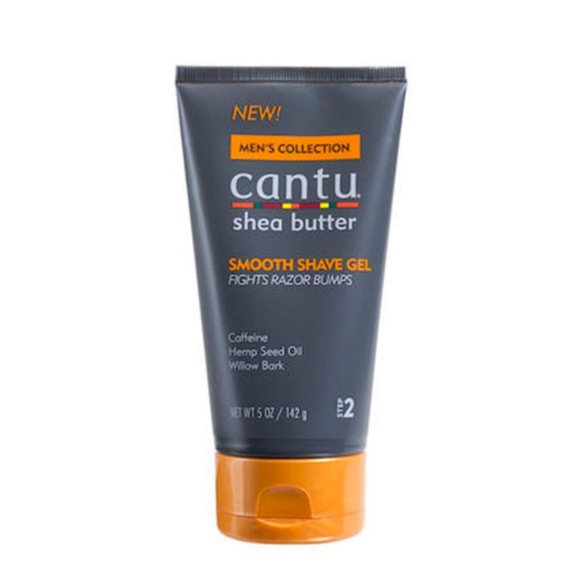 Tube of Cantu Shea Butter Men’s Smooth Shave Gel 5 oz on a white background