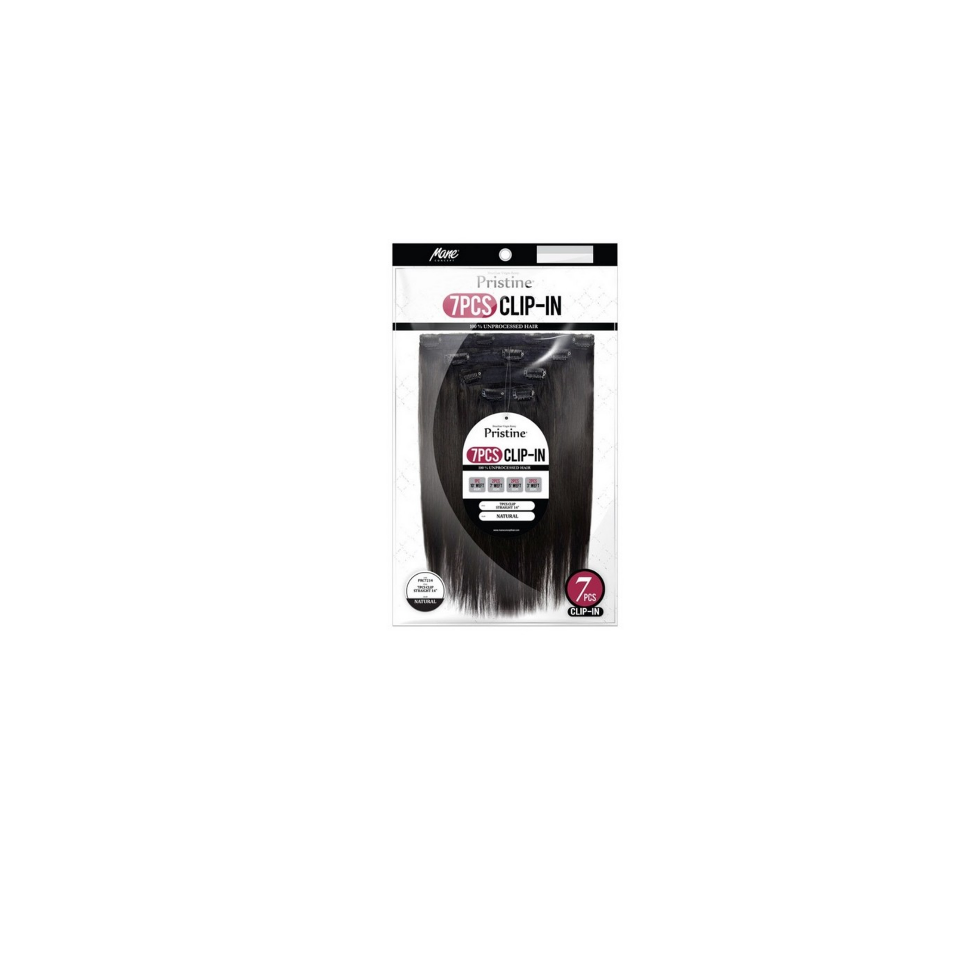 14 inch straight 7-piece clip-in human hair extensions for full, natural-looking coverage