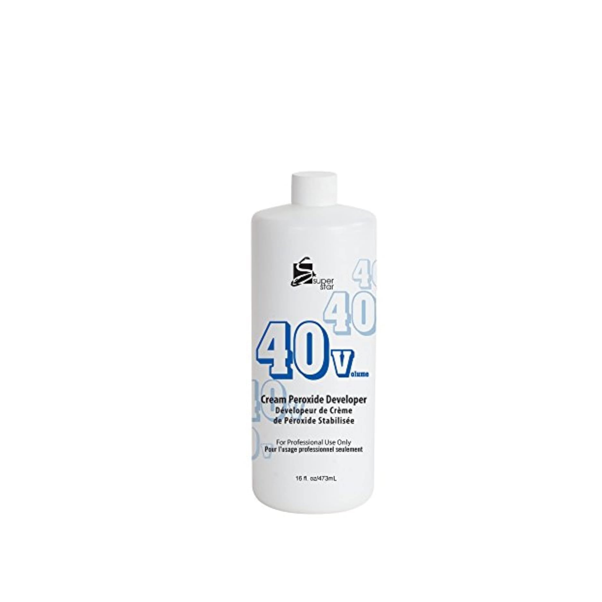 Super Star 40 Volume Cream Peroxide Developer 16oz bottle for professional hair coloring