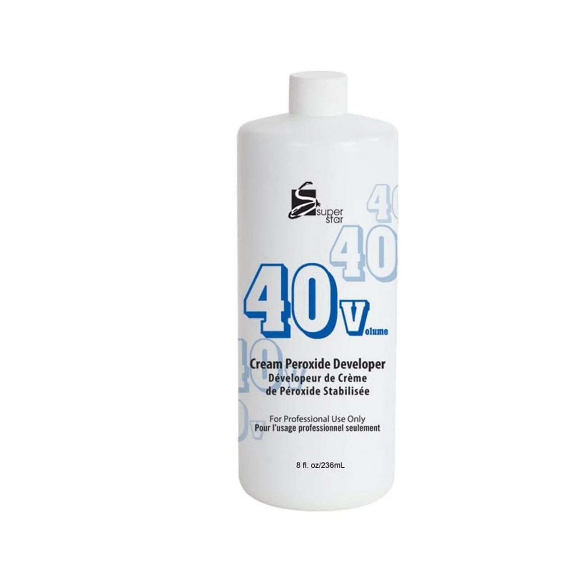 Super Star 40 Volume Cream Peroxide Developer 8 oz bottle for professional hair coloring
