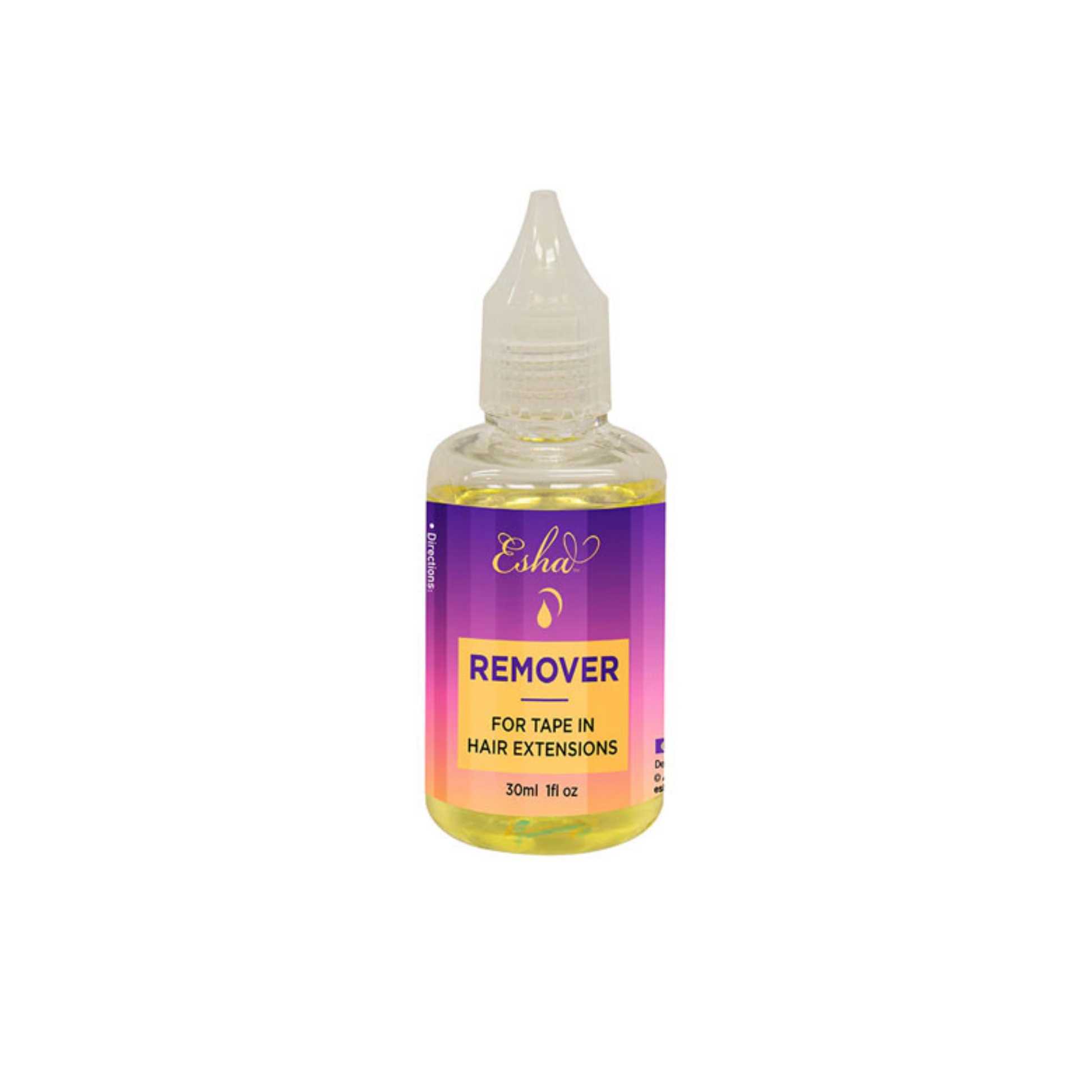 Tape-in hair extension remover 30ml for gentle and quick adhesive bond removal.