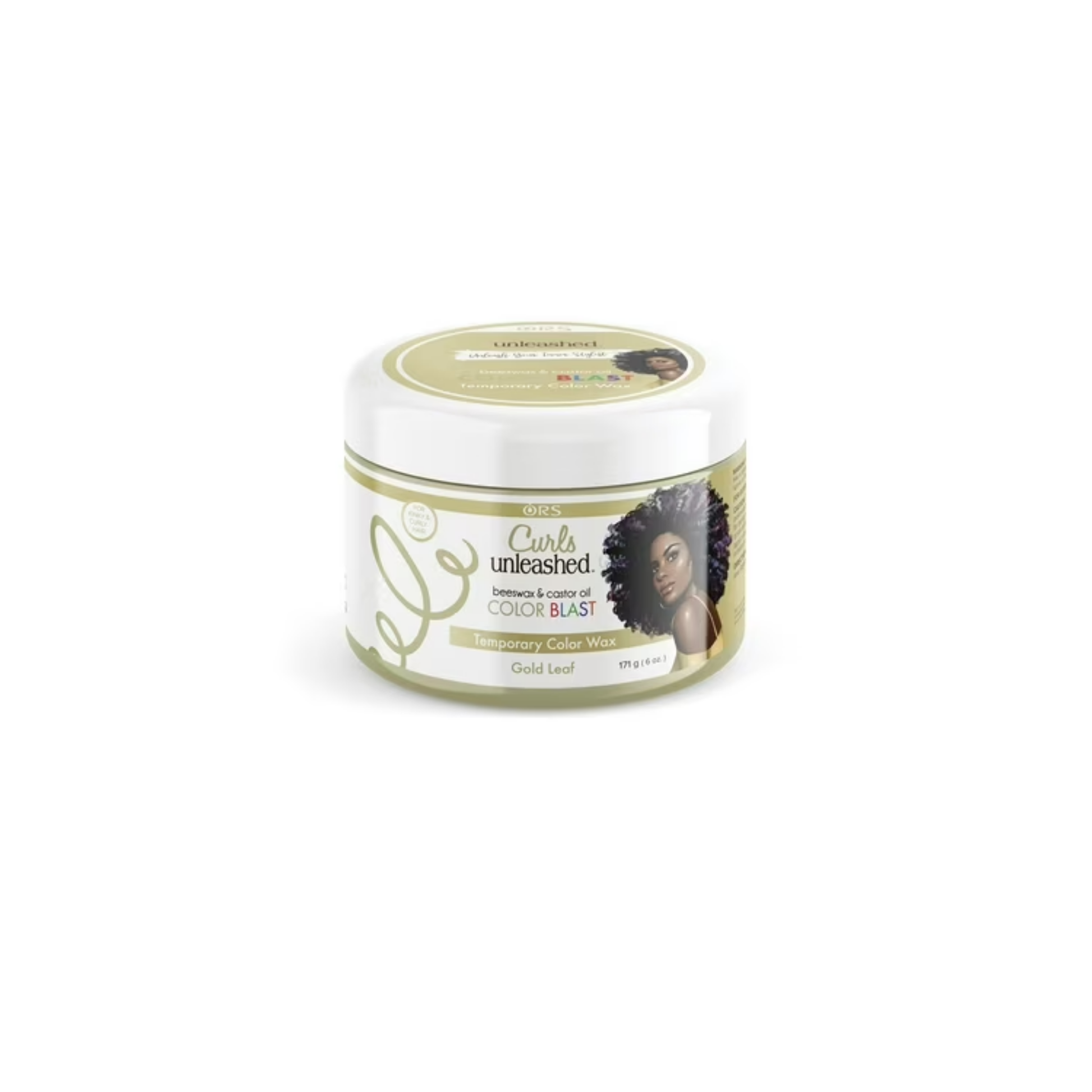 Temporary hair color wax 6oz for curls and textured hair, adds vivid color and definition.