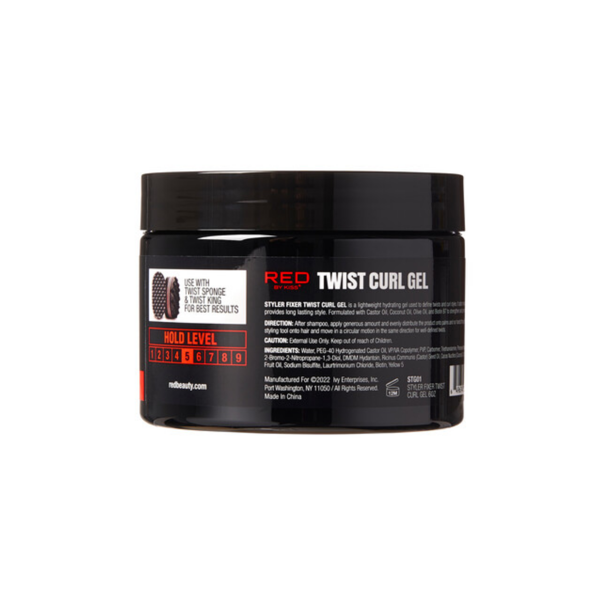 Jar of soft-hold twist curl gel for defining twists, coils, and natural curls with moisture and shine.