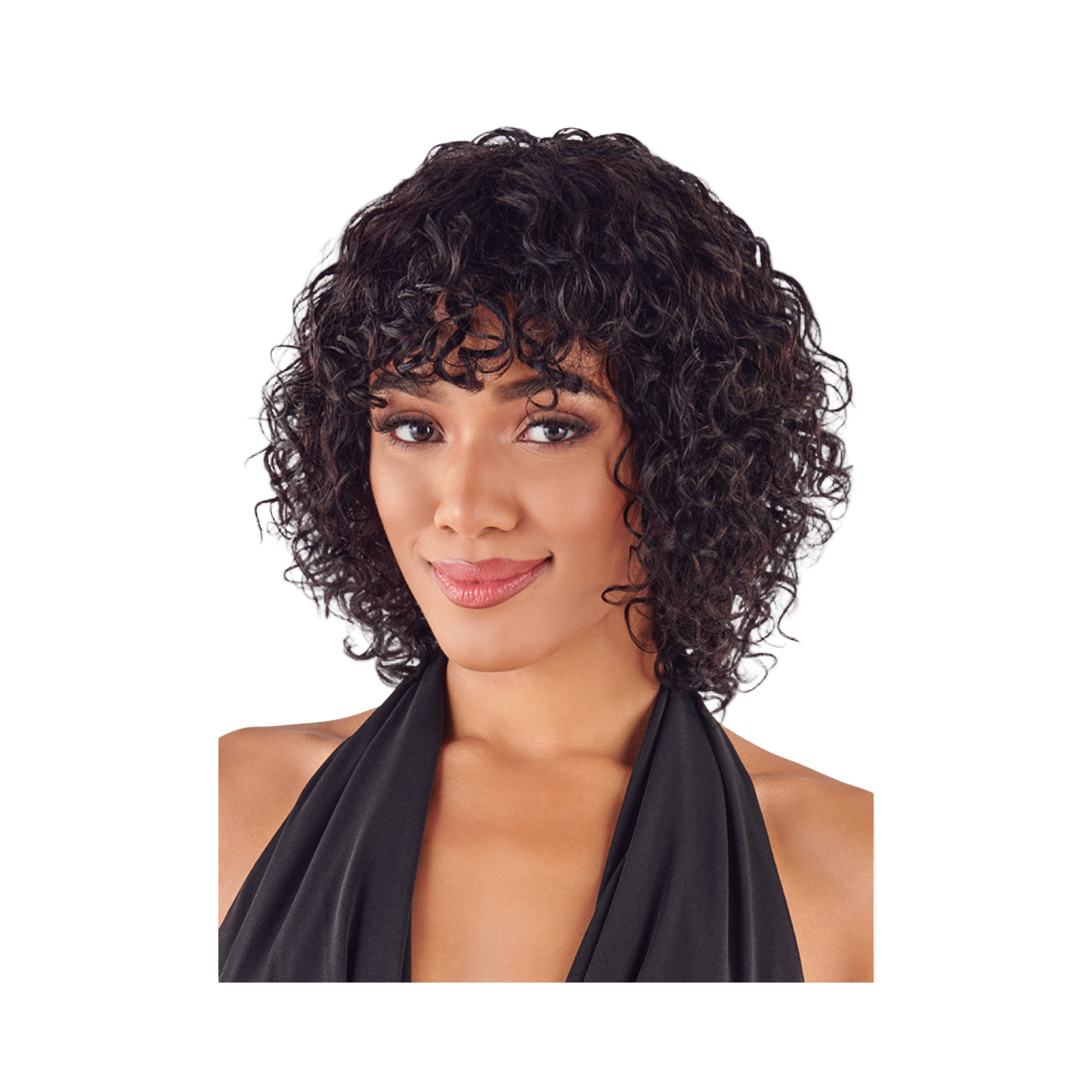 12-inch straight human hair full wig with natural black color, breathable cap, and realistic soft texture.