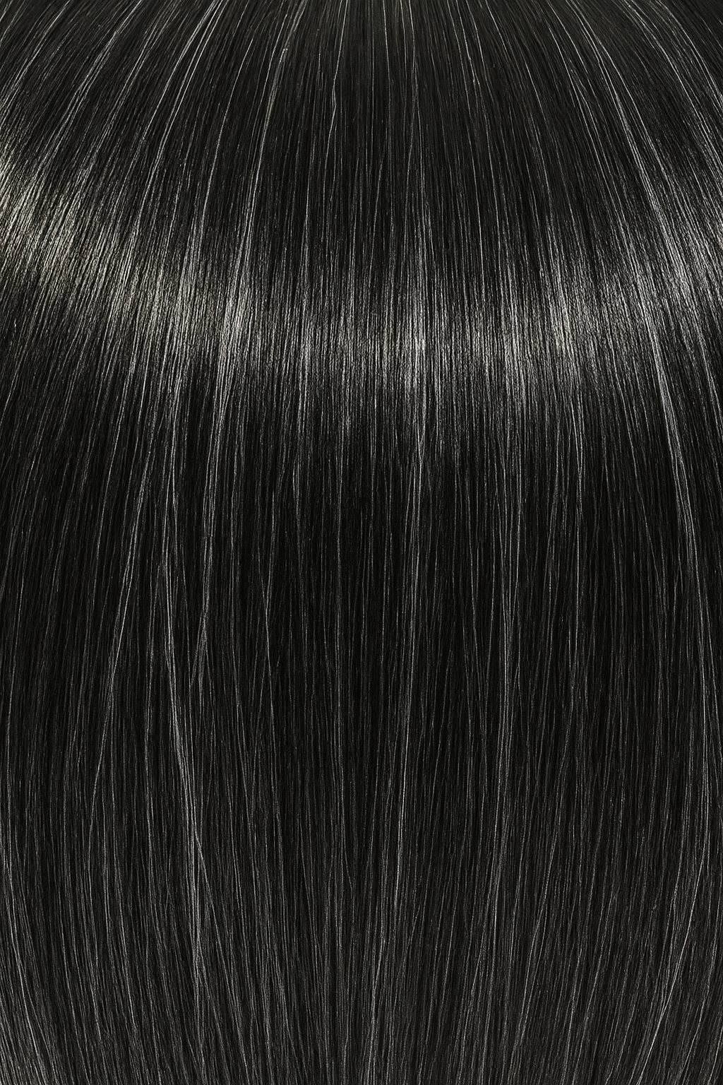 Silver curly drawstring ponytail in steel grey with soft light-yaki texture.