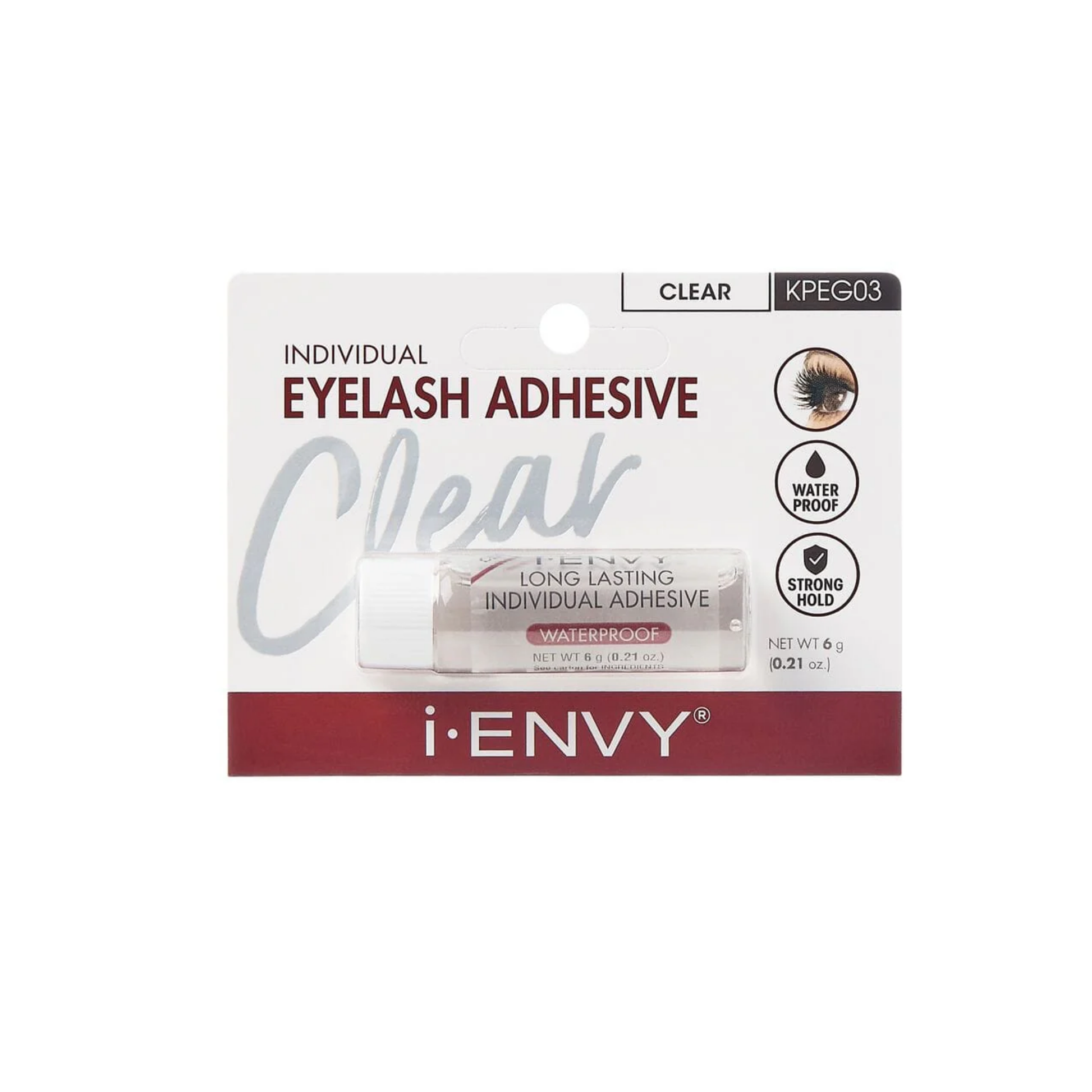 i-ENVY Clear Individual Eyelash Adhesive waterproof strong hold lash glue