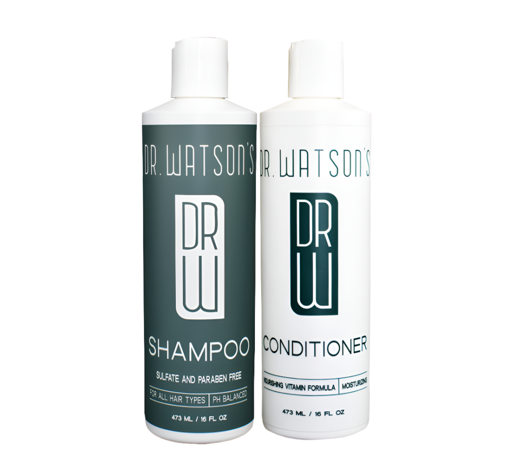 Dr. Watson's Hair Care | Shampoo & Conditioner Duo | The Original | 16 Oz Each